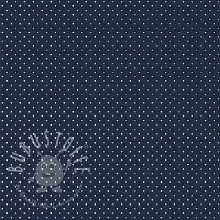 Bavlnená látka Petit dots navy