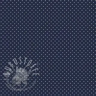 Bombažna tkanina Petit dots navy