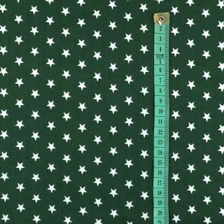 Bavlnená látka Petit stars dark green