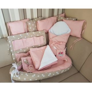 Bombažna tkanina Petit stars light rose