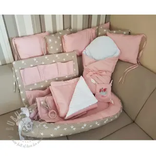 Bombažna tkanina Petit stars light rose