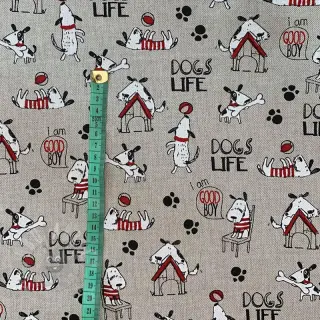 Dekorativno blago Linenlook Dogs life