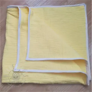 Dvoslojna gaza/muslin soft yellow ORGANIC