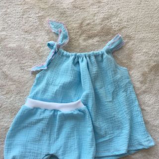 Dvostruka gaza/muslin blue ORGANIC