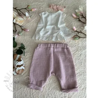 Dvostruka gaza/muslin old rose ORGANIC