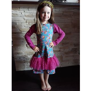 Tyl na TUTU SPOT dark fuchsia