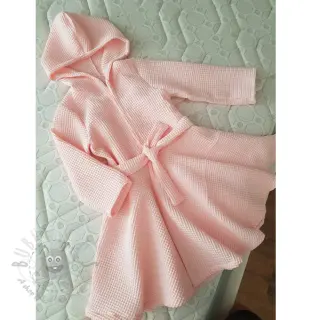 Bombažni vafel tkanja light rose