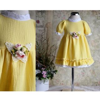 Dvoslojna gaza/muslin soft yellow ORGANIC