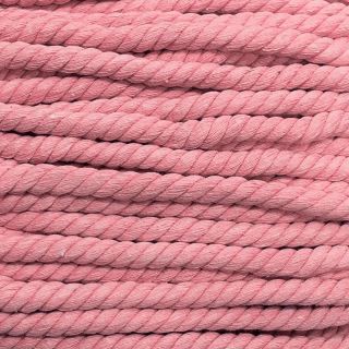 Bombažna vrvica sukana 12 mm pink