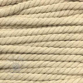 Bombažna vrvica sukana 12 mm off white