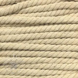 Bombažna vrvica sukana 12 mm off white