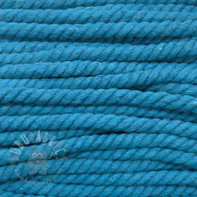 Bombažna vrvica sukana 12 mm jeans