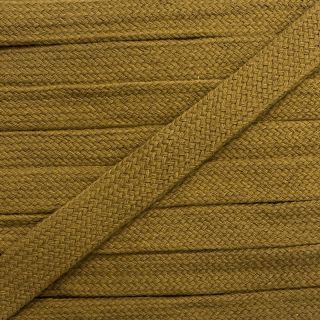 Bombažna ploščata vrvica 13 mm golden brown