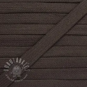 Bombažna ploščata vrvica 13 mm mocha