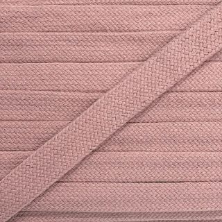 Bombažna ploščata vrvica 13 mm washed pink