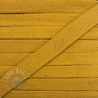 Bombažna ploščata vrvica 13 mm ochre