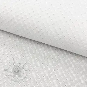 Bombažna tkanina EMBROIDERY Daniela white