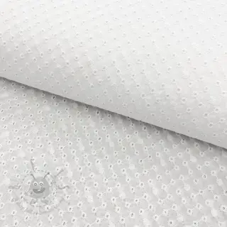 Bombažna tkanina EMBROIDERY Daniela white
