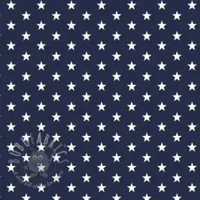 Bombažna tkanina Petit stars navy