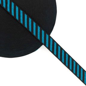 Elastika gladka 2,5 cm Diagonal aqua