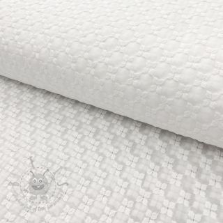 Bombažna tkanina EMBROIDERY Emilie 2-stranska white