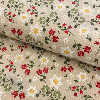 Dekorativno blago Linenlook Edelweiss field