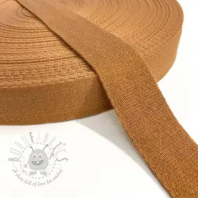 Bombažni trak 4 cm cognac