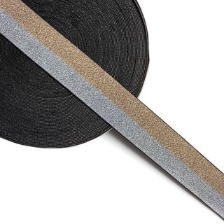 Elastika 4 cm Lurex DOU champagne silver