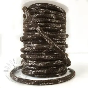 Semiš vrvica Glitter brown