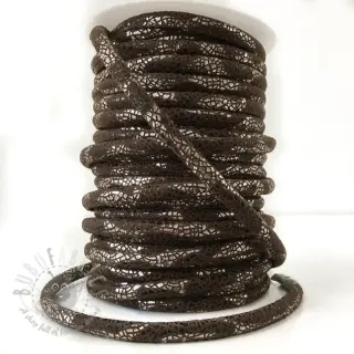 Semiš vrvica Glitter brown