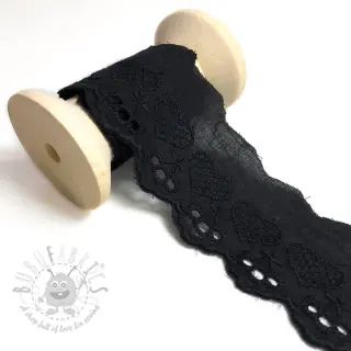Čipka Heart black