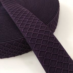 Elastika gladka 4 cm Rhombus purple