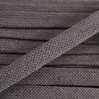 Bombažna vrvica ploska 15 mm dark grey