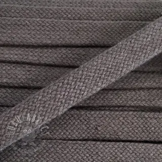 Bombažna vrvica ploska 15 mm dark grey