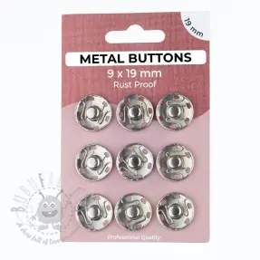 Pritiskač,našivni METAL 19 mm silver