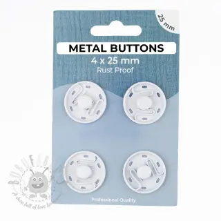 Pritiskač,našivni METAL 25 mm off white