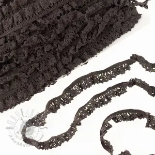 Elastična bombažna čipka mocha