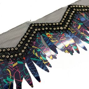 Čipkasti til Burlesque zigzag multicolour