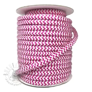 Poliestrska pletena vrvica ZIG ZAG fuchsia
