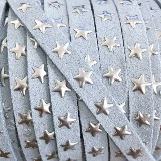 Semišasta vrvica Zvezde light blue