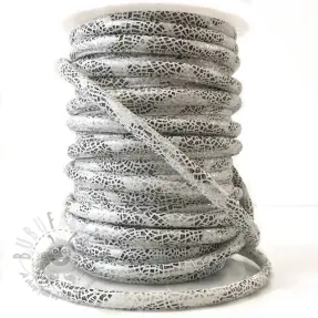 Semiš vrvica Glitter white
