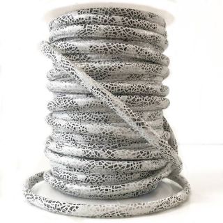 Semiš vrvica Glitter white