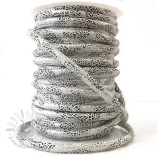 Semiš vrvica Glitter white