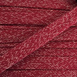 Bombažna vrvica ploska 15 mm melange red