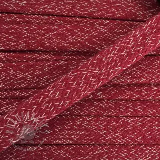 Bombažna vrvica ploska 15 mm melange red