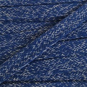 Bombažna vrvica ploska 15 mm melange navy