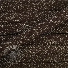 Bombažna vrvica ploska 15 mm melange choco