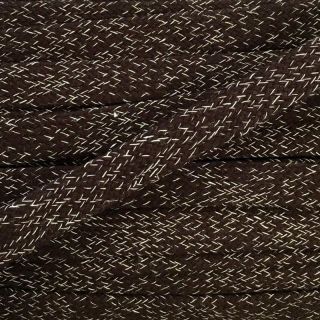 Bombažna vrvica ploska 15 mm melange choco