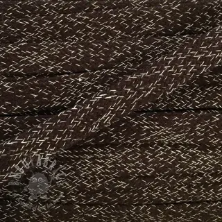 Bombažna vrvica ploska 15 mm melange choco