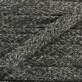 Bombažna vrvica ploska 13 mm melange dark grey